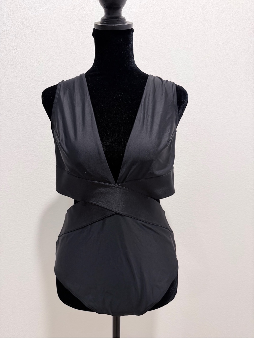 H&M Black High-Waist Swimsuit